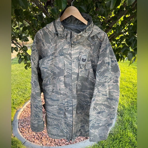 US Military Jacket Mens Large Long Goretex All Purpose Environmental Parka Camo. - Picture 1 of 11